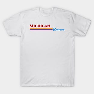 Michigan Unicorn Gift T-Shirt